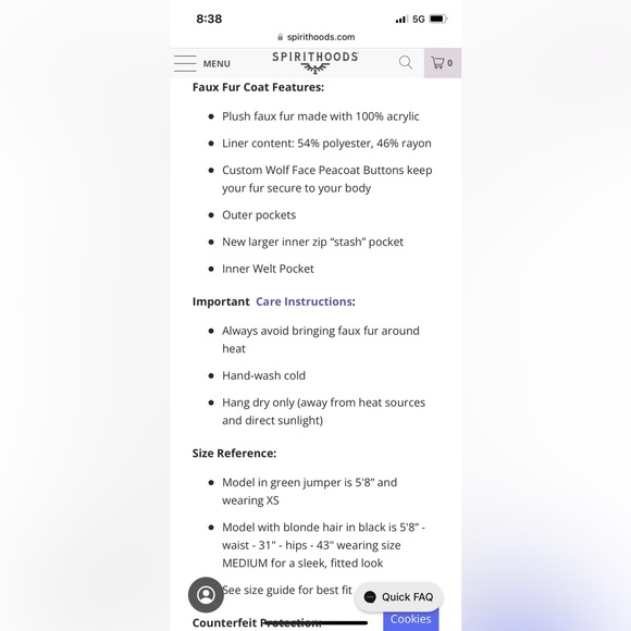 Genuine Spirithoods Wolverine Faux Fur Jacket - Picture 5 of 5